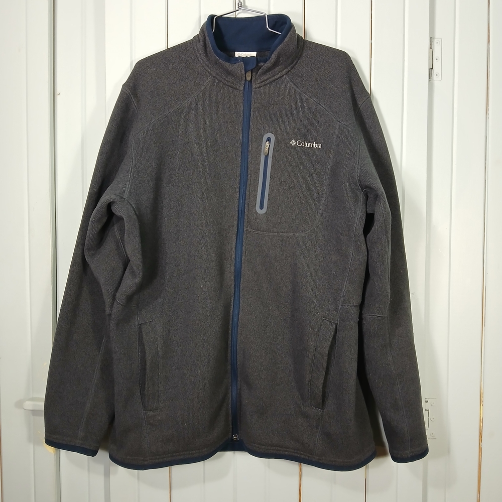 Columbia Men's Gray Full-Zip Fleece Jacket